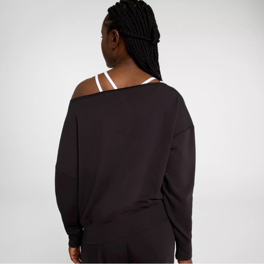 ⭐ NWT DSG Black Off-Shoulder Sweatshirt - Picture 2 of 5